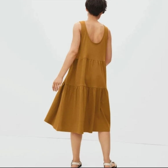 Everlane The Weekend Tiered Dress ivory canvas - Picture 4 of 9